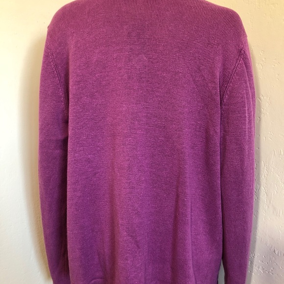 Eileen Fisher L Purple Open Cardigan Linen - Picture 4 of 7